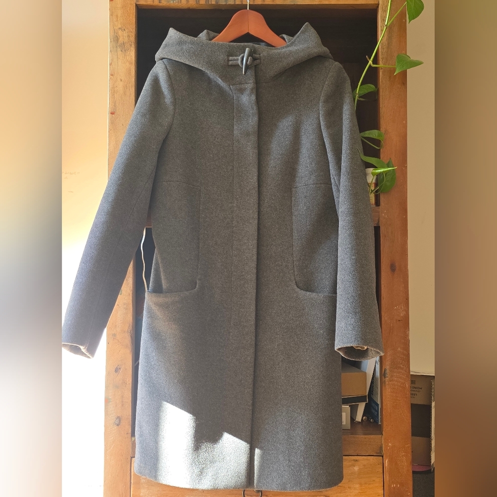 Aritzia Babaton Pearce Italian Wool Hooded Duffel Coat (S)